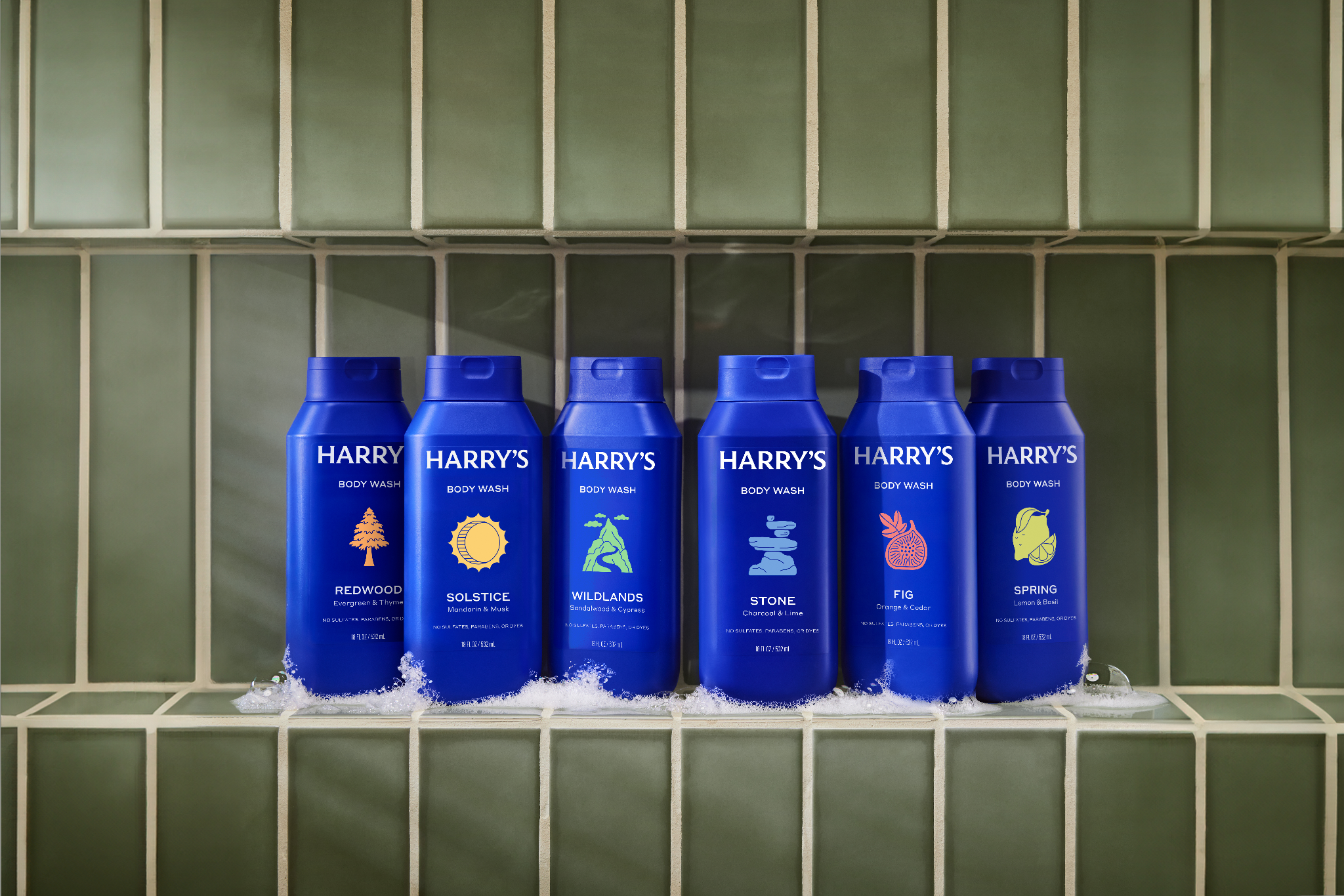 Shop Harry's Body Wash range, including Redwood, Solstice, Wildlands, Stone, Fig and Spring scents