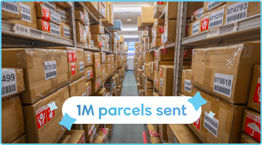 1M parcels sent