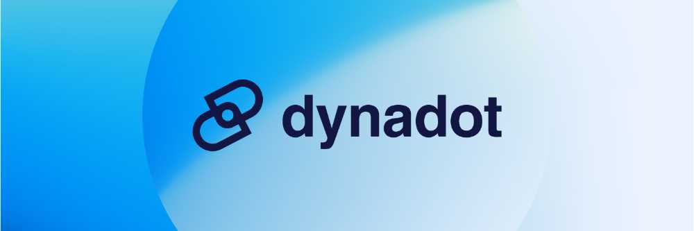 Dynadot logo on a blue background