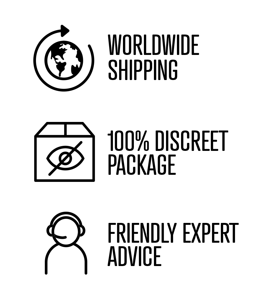 reassurance. free worldwide shipping. 100% discreet package. friendly expert advice