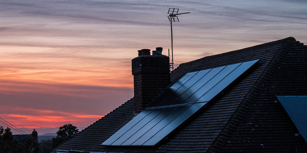 Evergen Group solar panel installation at night