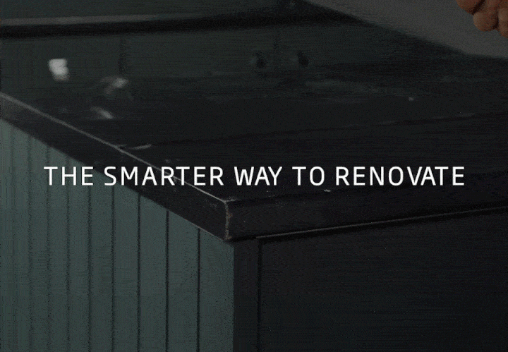 Our Overlay Worktops are fitted on top of your existing surfaces.