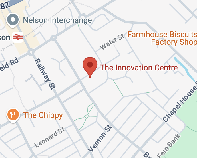 Map of The Innovation Centre, Brunswick Street, Nelson, England BB9 0PQ