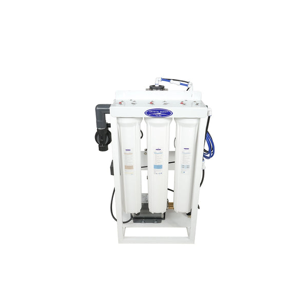 Whole house reverse osmosis system on a frame