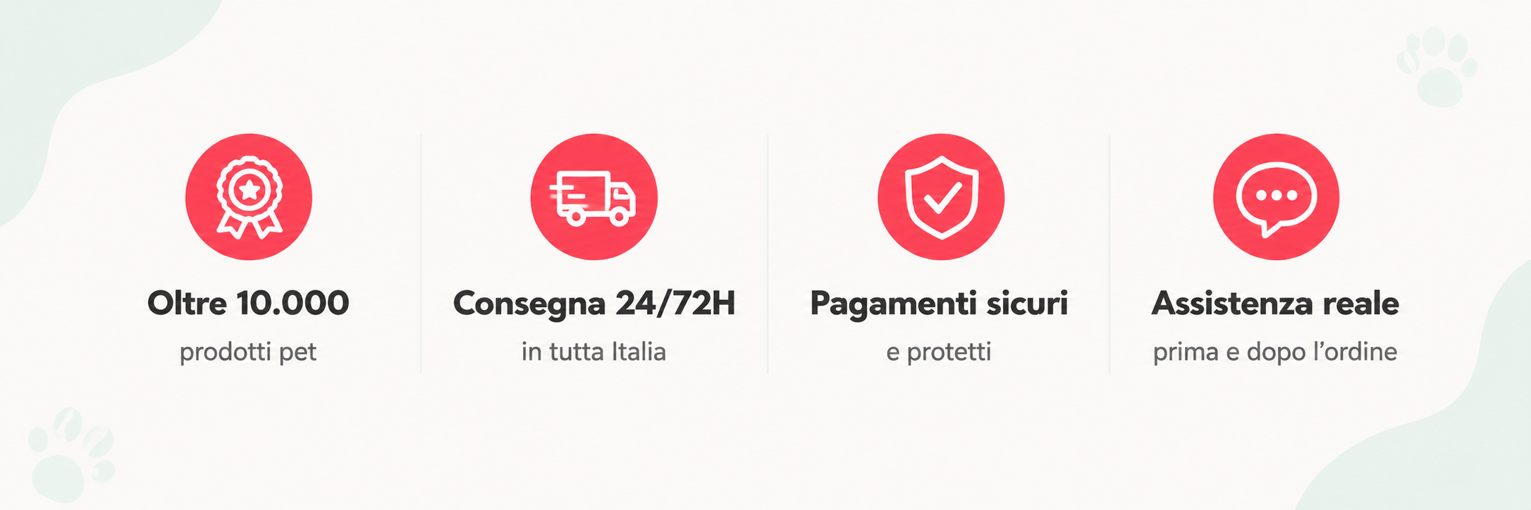 Vantaggi QuattroZampeShop