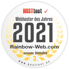 3. Platz Webhoster des Jahres 2021 in Domains