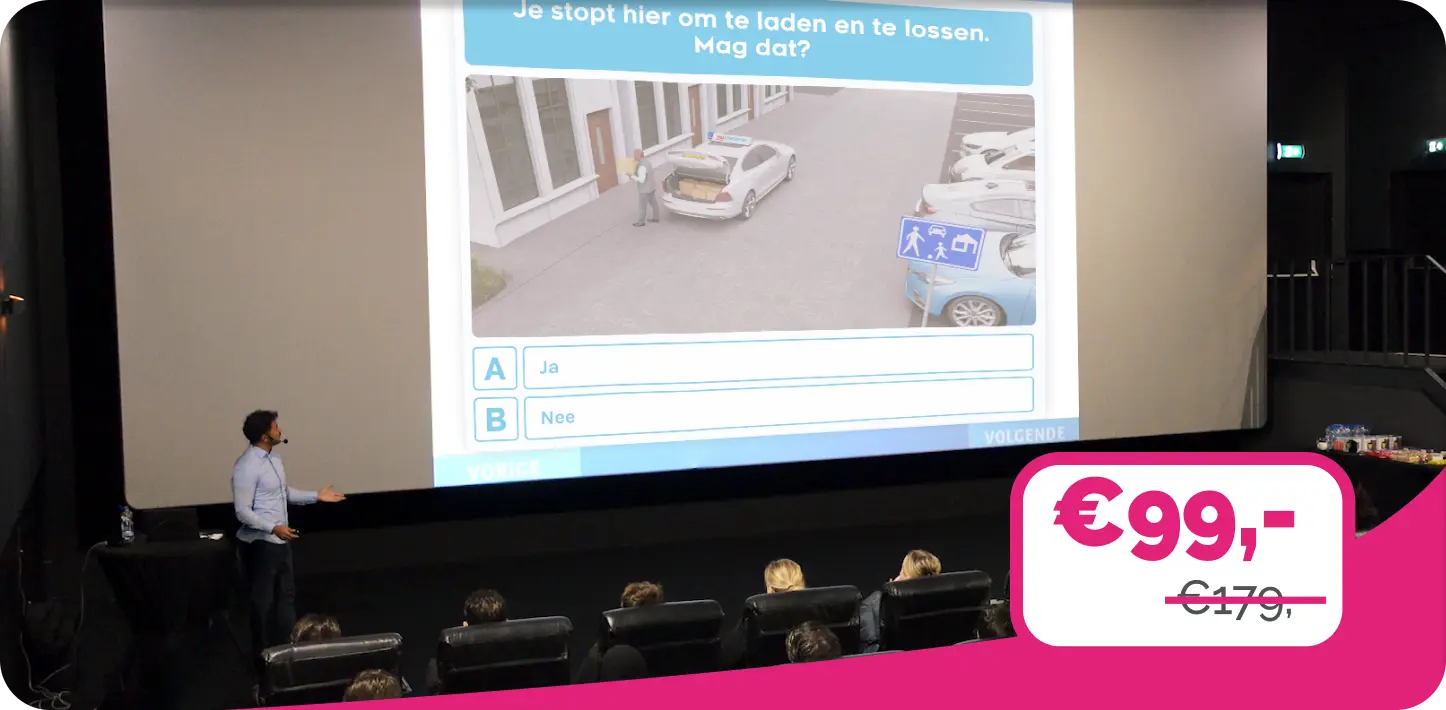 Wil jij in één keer slagen? Behaal moeiteloos je theorie-examen met de bewezen theoriecursus van Nutheorie. Op onze theoriecursus in 1 dag leren we jou de autotheorie, scootertheorie of motortheorie op een snelle, doelgerichte en effectieve manier.  Heldere uitleg, herhalingen en oefenen met vergelijkbare examenvragen, zoals bij het CBR examen. Ontdek de optimale voorbereiding op je theorie-examen.