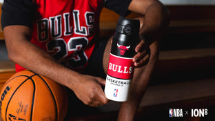 Official NBA licensed leak-proof water bottle from ION8 in team colours