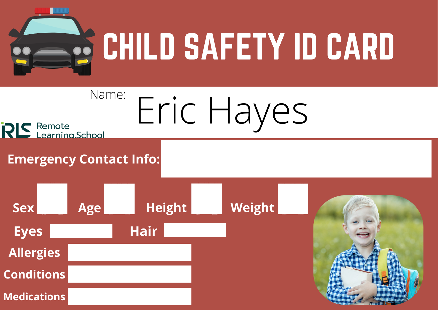 Child Safety ID Card