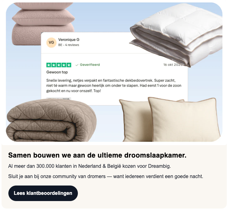 YNOT Dreambig klantbeoordelingen banner