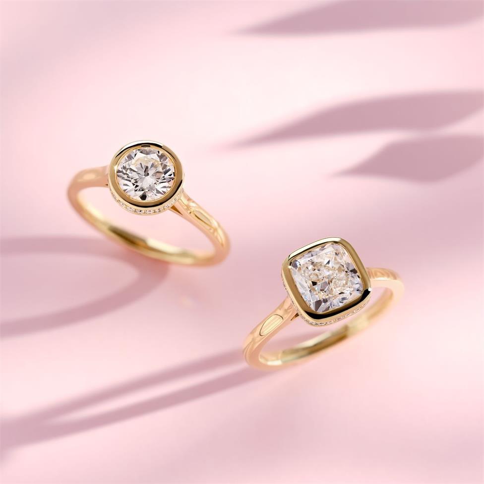 Diamond ring featuring a fancy yellow centre diamond by Pravins