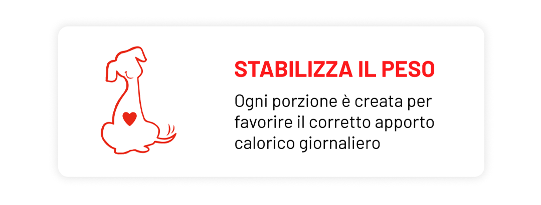 Stabilizza il peso | Ogni porzione è creata per favorire il corretto apporto calorico giornaliero