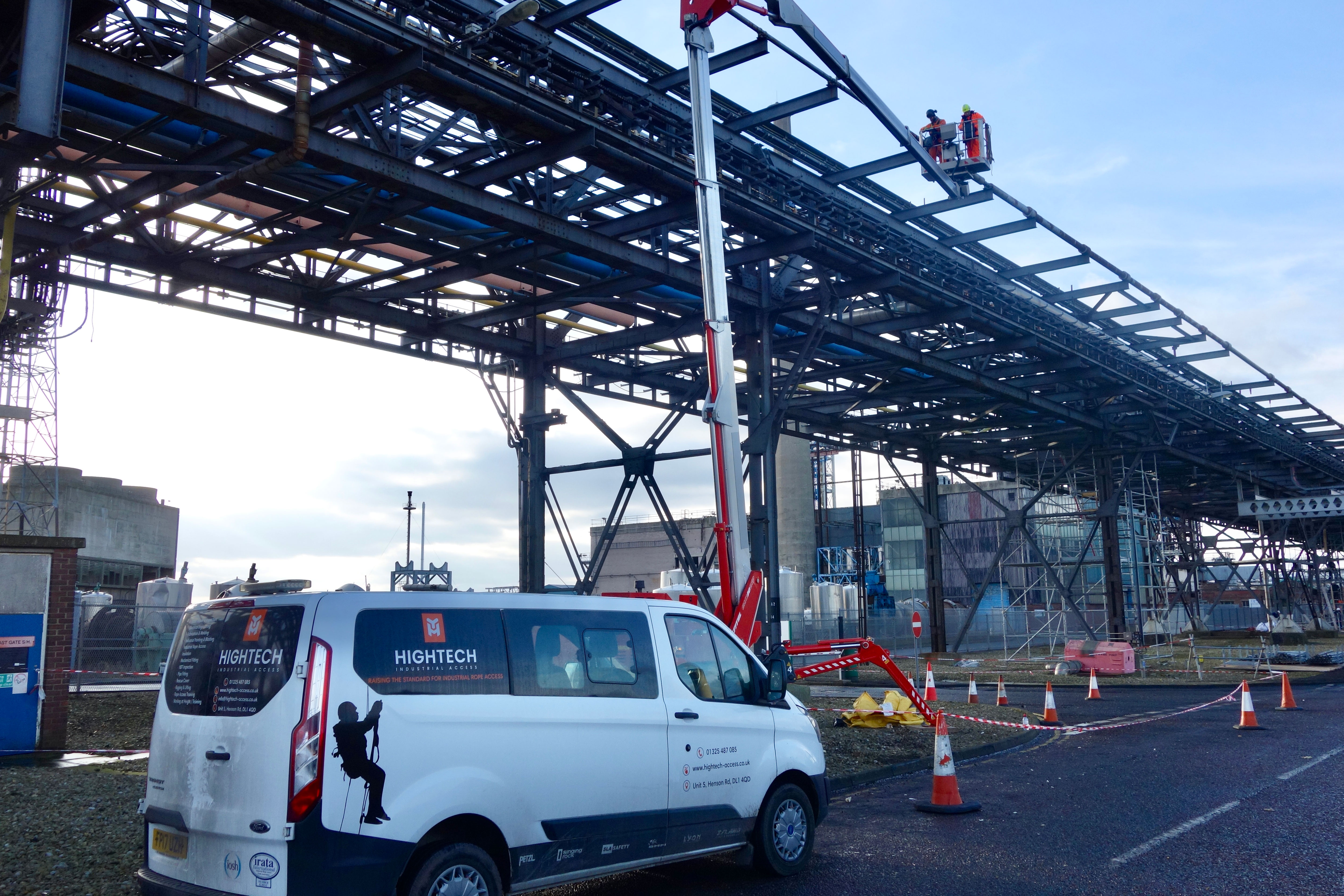 Hightech Industrial Access operating a Spider Lift