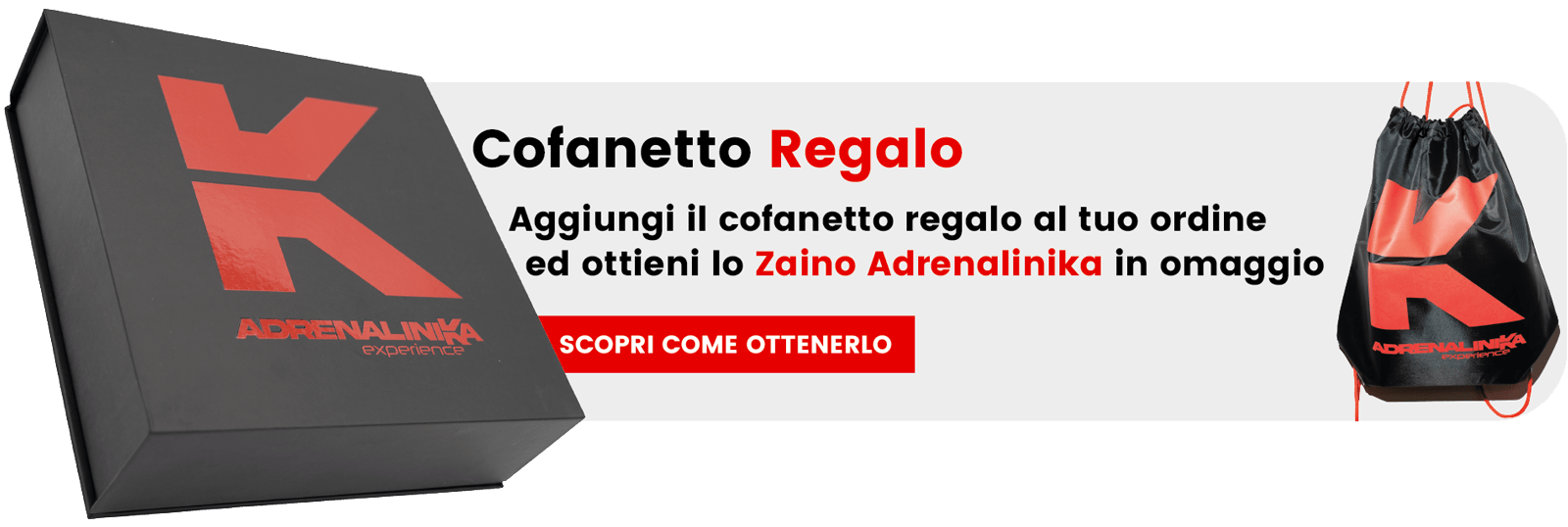 cofanetto sacca adrenalinika experience giftcard