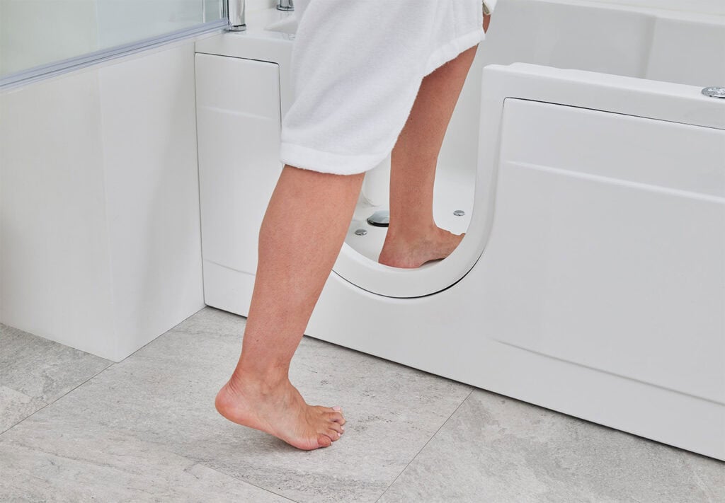 Walk-in shower with seat