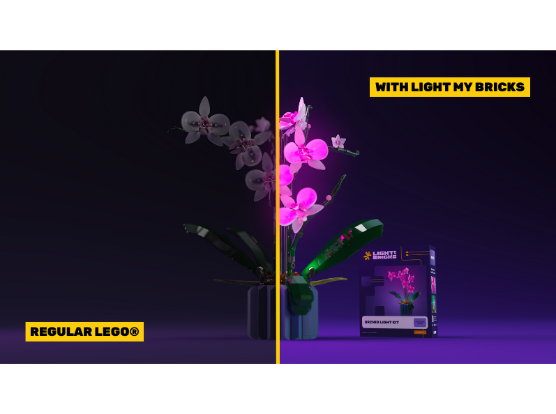 Orchid LEGO Set with Lights