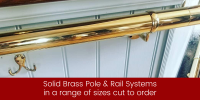 
Solid brass pole and rail systems