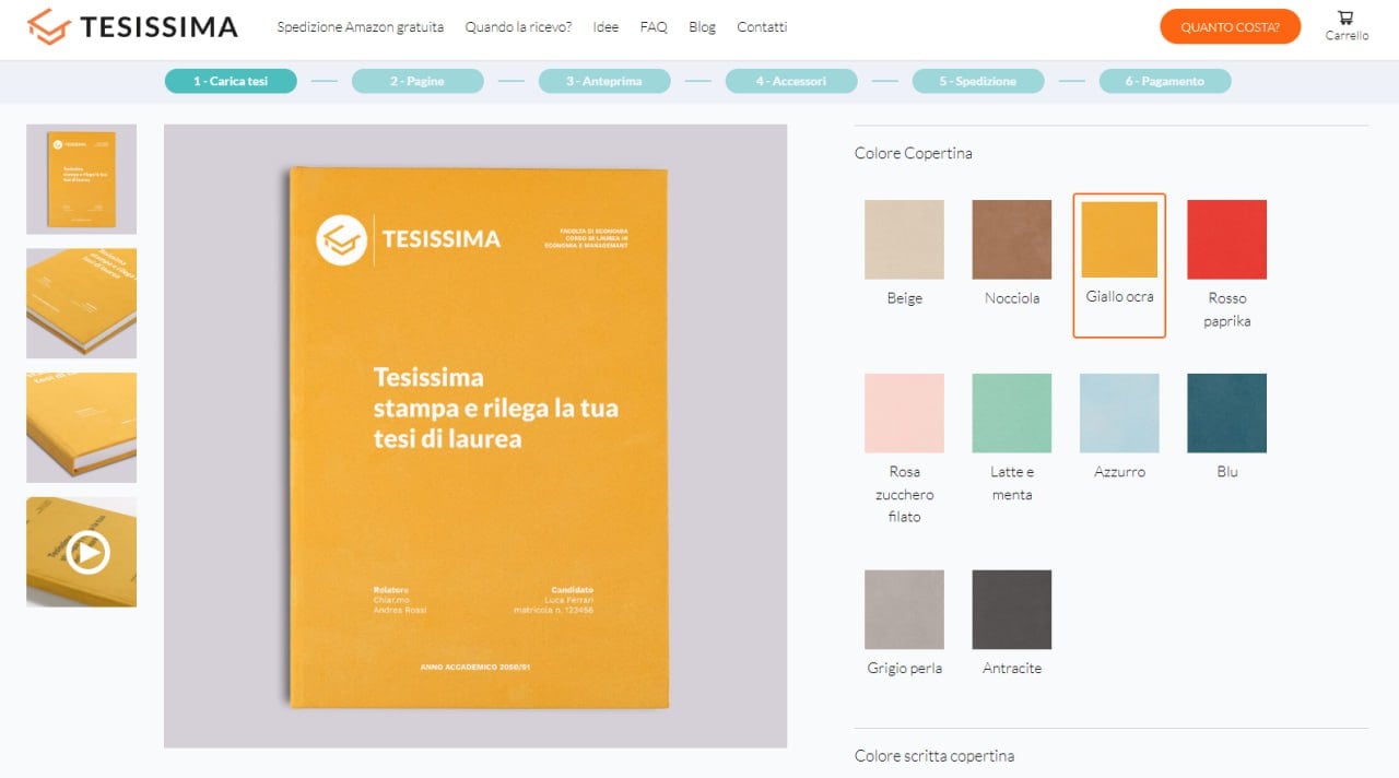 Tesi con copertina Amerai