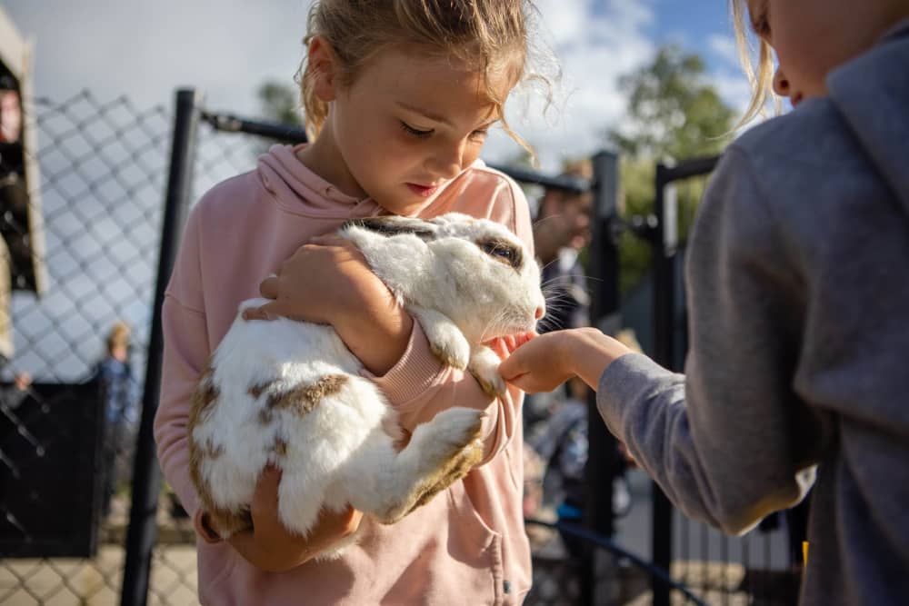 Gezin op de boerderij