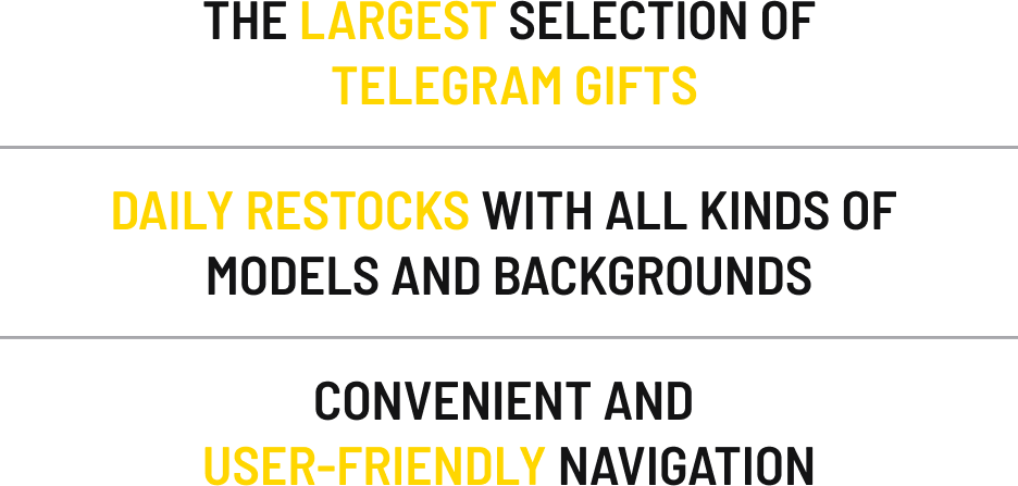 The largest selection of Telegram gifts — daily restocks — convenient navigation