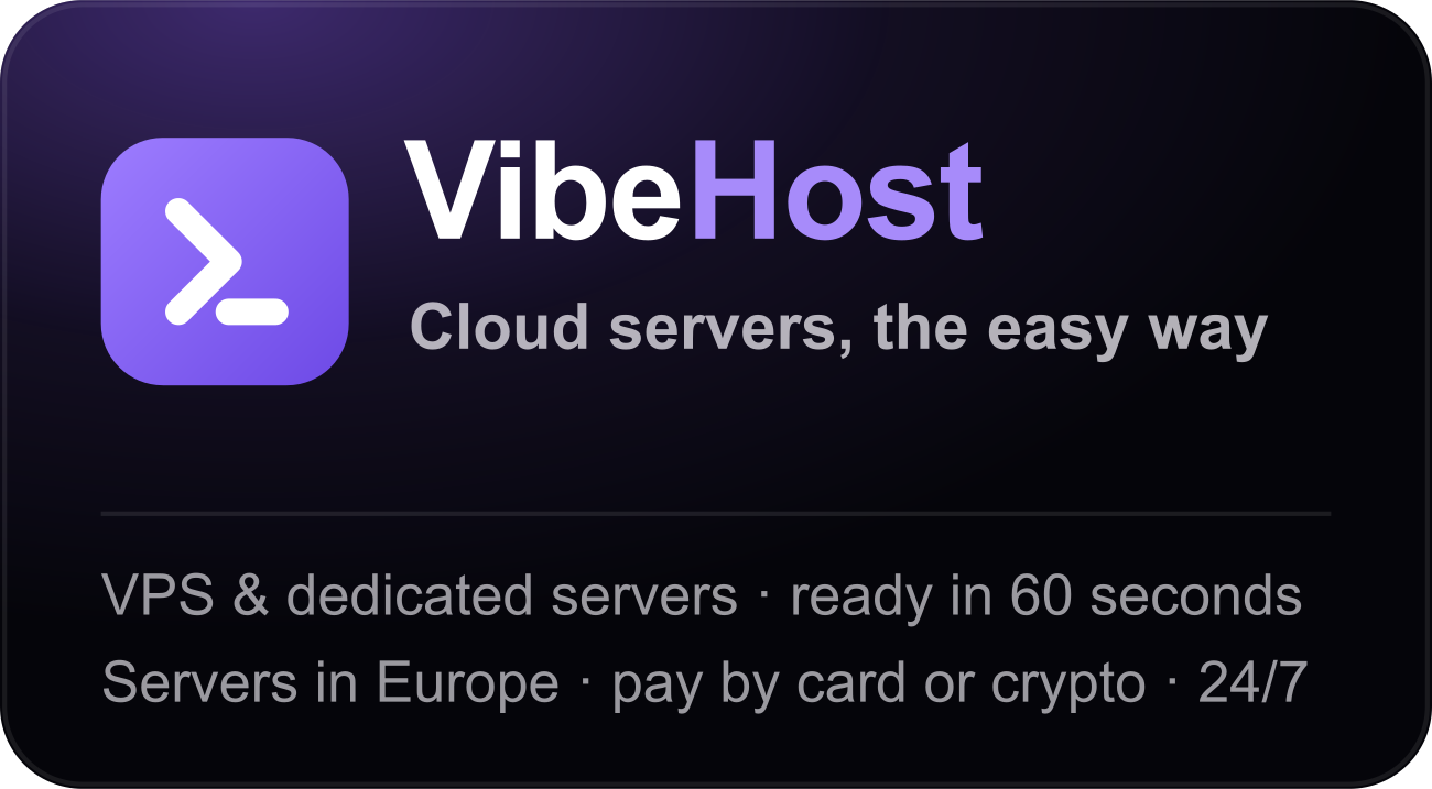 VibeHost: cloud servers, the easy way