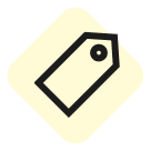 Illustrated icon of a clothing tag